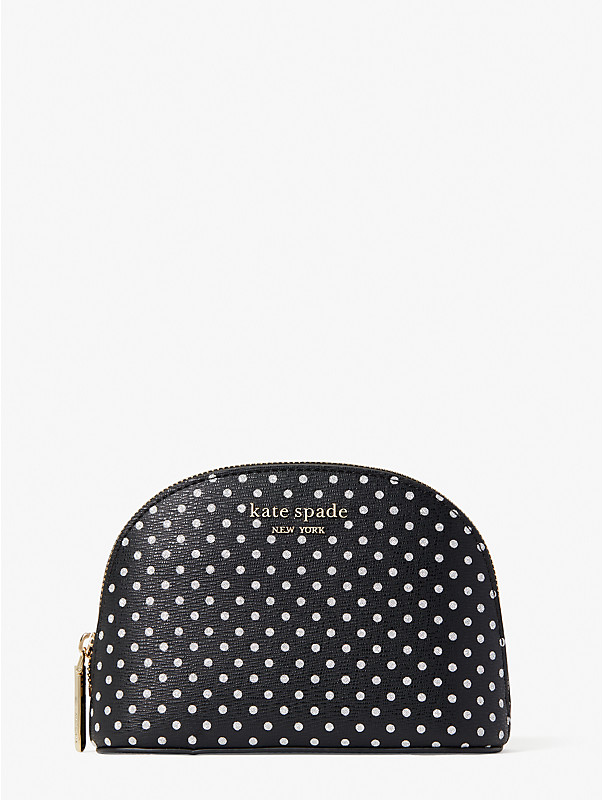 spencer metallic dot small dome cosmetic case, , rr_large