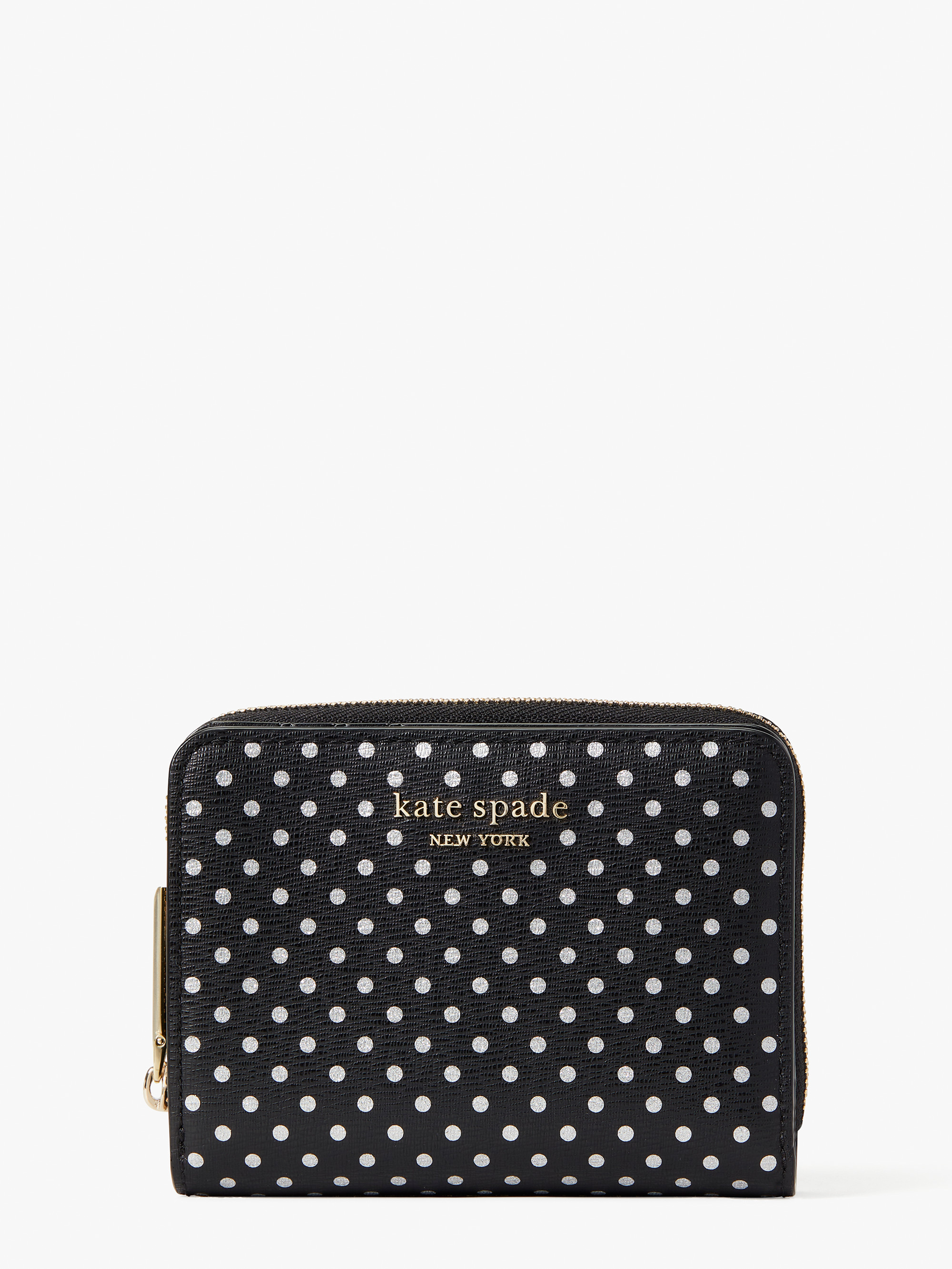 spencer metallic dot small compact wallet