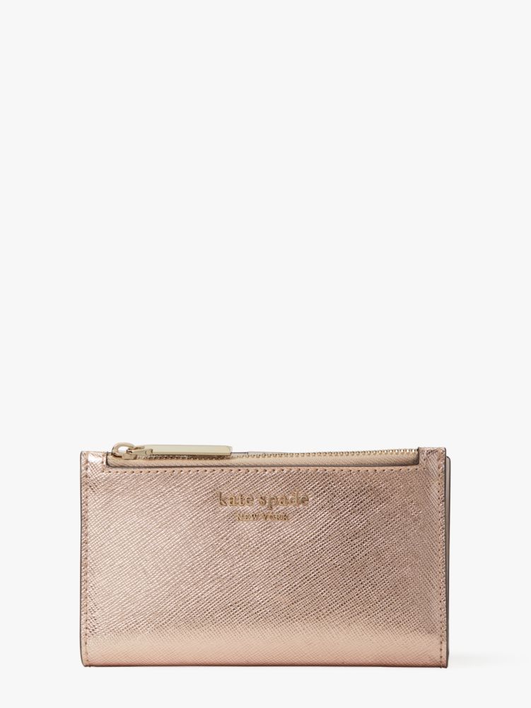 Spencer Metallic Small Slim Bifold Wallet Kate Spade UK