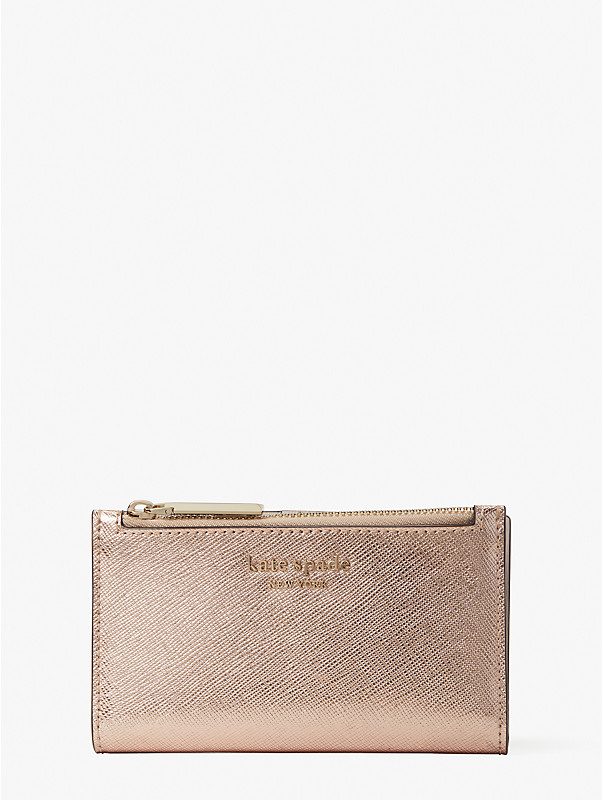 spencer metallic small slim bifold wallet, , rr_large