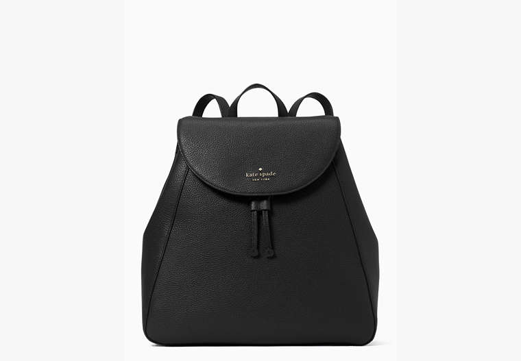 Leila Large Flap Backpack, Black, Product image number 0