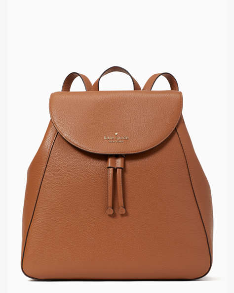 Leila Large Flap Backpack, Warm Gingerbread, ProductTile
