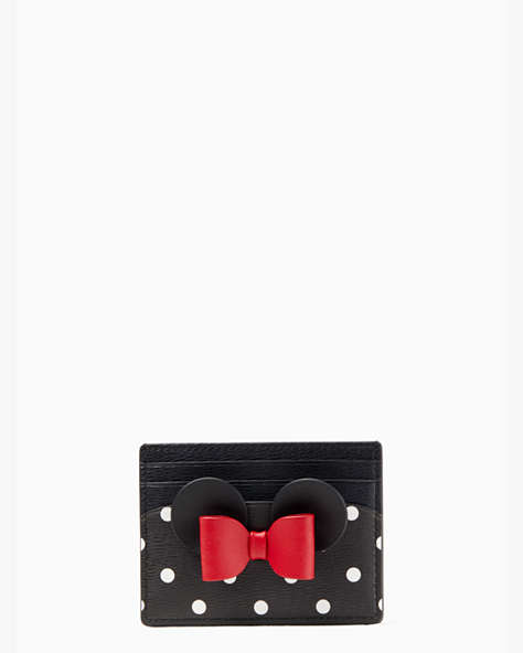 Disney X Kate Spade New York Minnie Mouse Card Holder, Black Multi, ProductTile