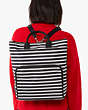 Kate Spade,the little better sam hill stripe convertible backpack,backpacks,Black Multi