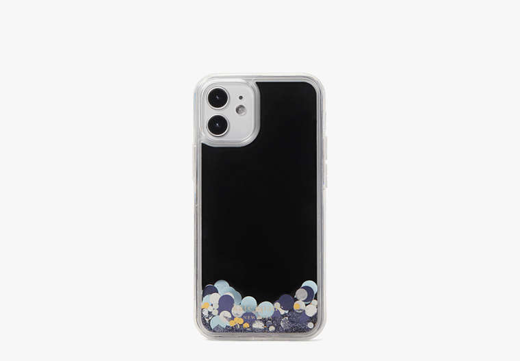 Liquid Glitter Confetti iPhone 12 Mini Case, Black Multi, Product image number 0