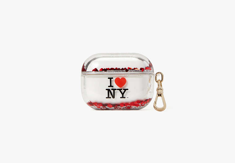 I Love Ny X Kate Spade New York Liquid Glitter Airpods Pro Case, Black Multi, Product image number 0