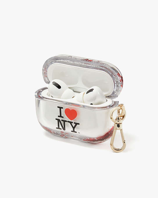 I Love Ny X Kate Spade New York Liquid Glitter Airpods Pro Case 