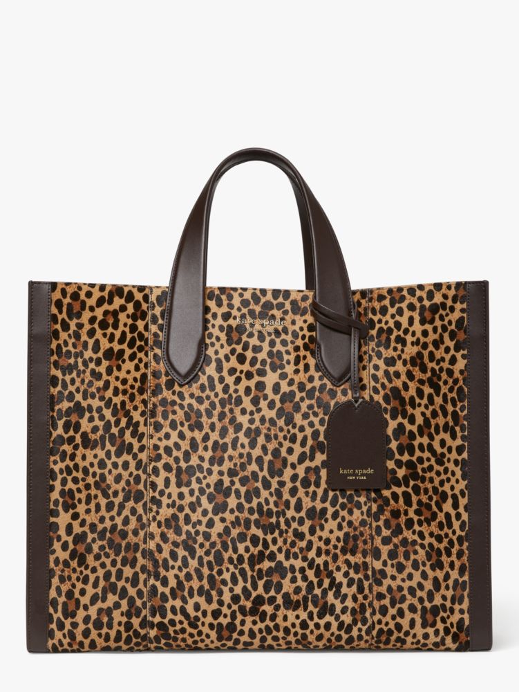 Manhattan Leopard Haircalf Large Tote | Kate Spade New York