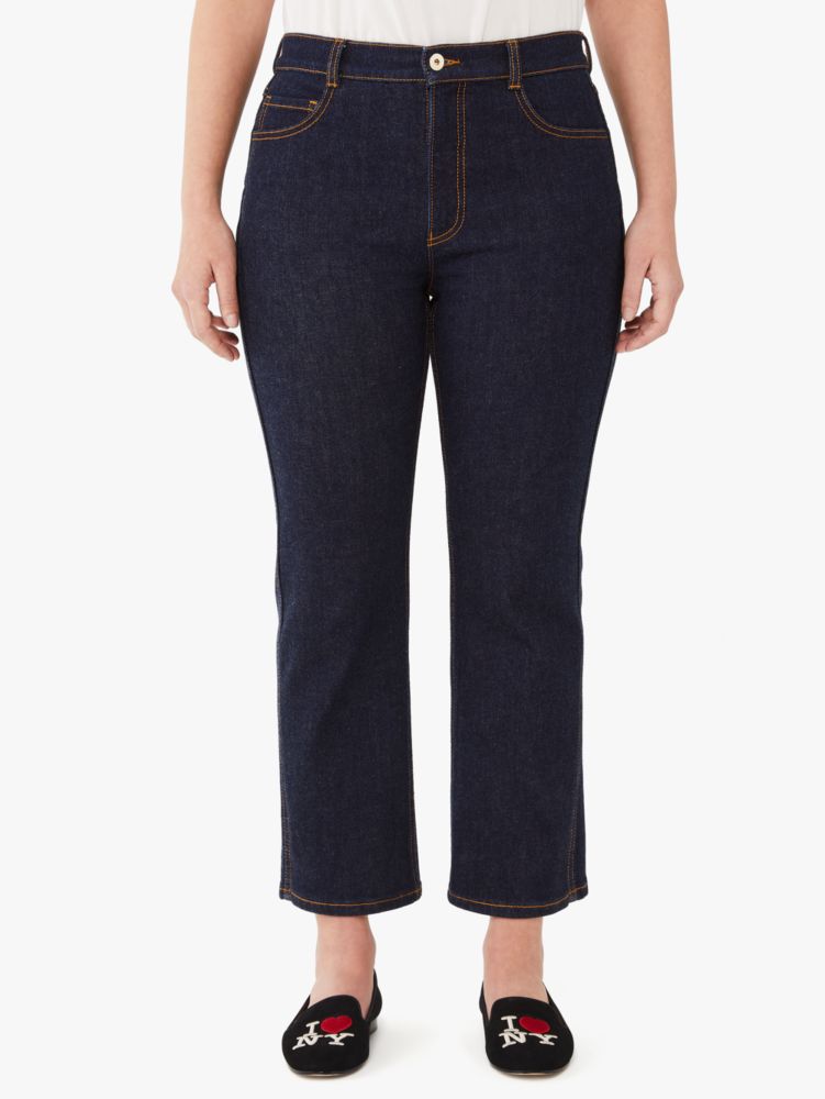 denim kick flare pant, Indigo, Product