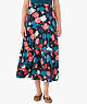 Viney Floral Tiered Skirt, Black, ProductTile