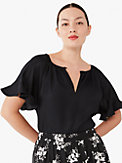 silk-blend twill martini top, , s7productThumbnail