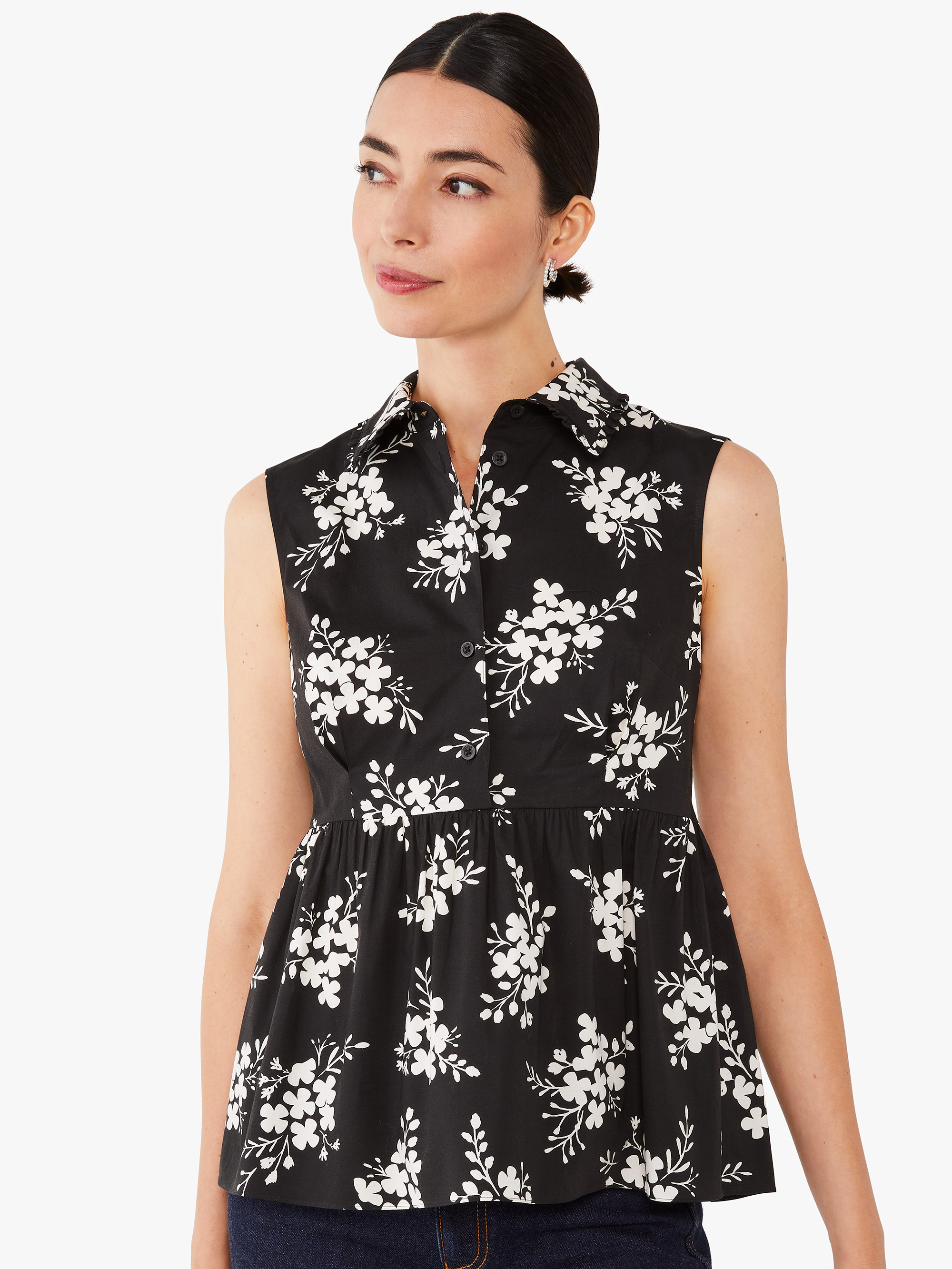 floral clusters flounce top