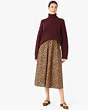Dotty Leopard Poplin Midi Skirt, Silt, Product