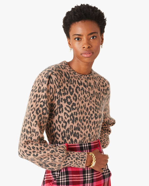 Leopard Dream Sweater, Raw Pecan, ProductTile