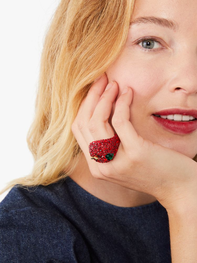 Dashing Beauty Apple Statement Ring | Kate Spade New York