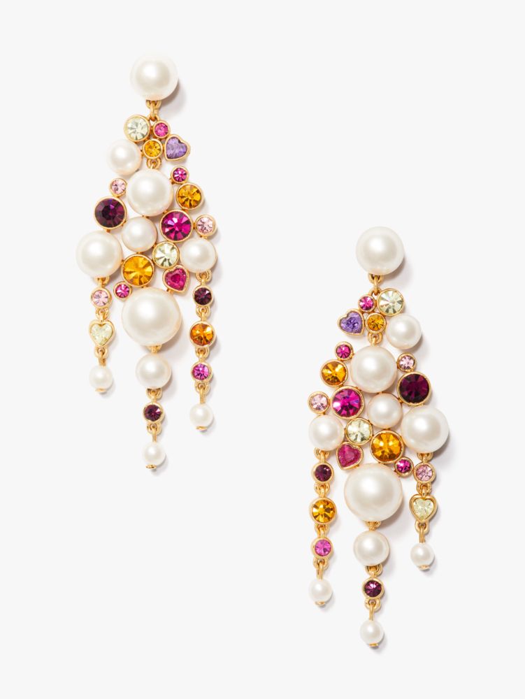 pearl caviar statement earrings, Cream Multi, Product