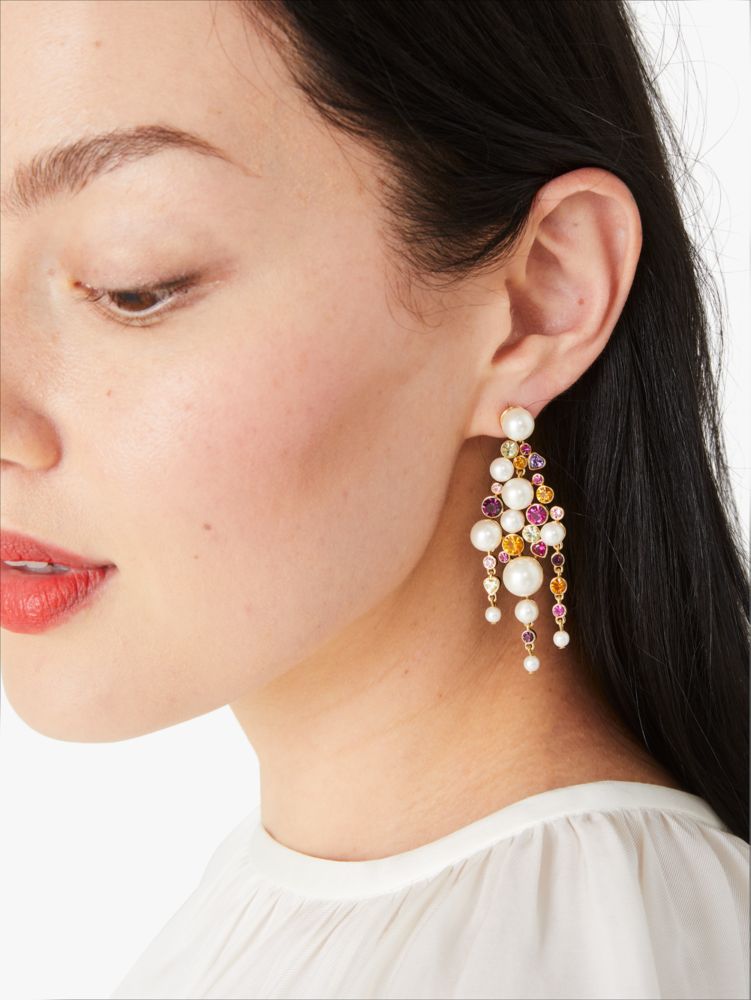 pearl caviar statement earrings, Cream Multi, Product