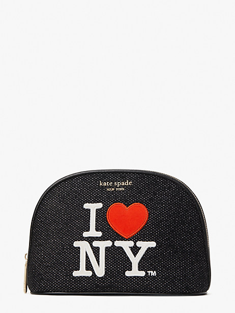 i love ny x kate spade new york large dome cosmetic case