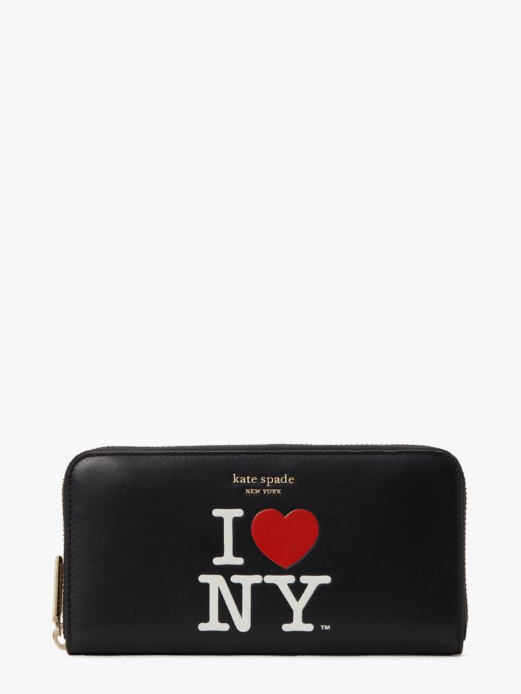I Love Ny X Kate Spade New York Zip Around Continental Wallet | Kate ...