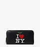 I Love NY X Kate Spade New York Zip-around Continental Wallet, Black Multi, ProductTile