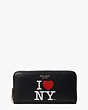 I Love NY X Kate Spade New York Zip-around Continental Wallet, Black Multi, Product