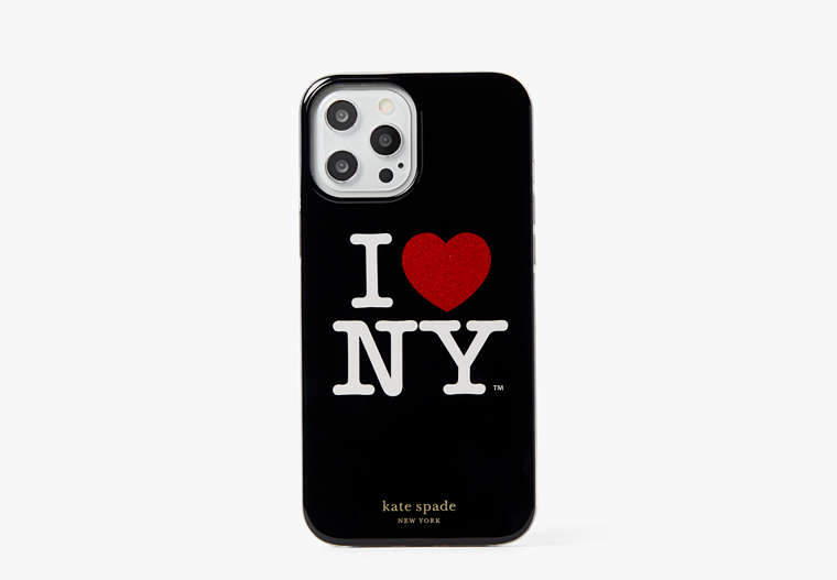 Kate Spade,I Love NY X Kate Spade New York iPhone 12 Pro Max Case,phone cases,Black Multi