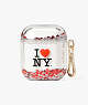 I Love NY X Kate Spade New York Liquid Glitter Airpods Case, Black Multi, ProductTile