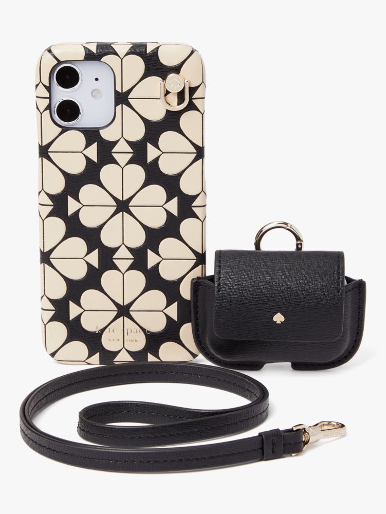 Spade Flower Embossed 3 Piece Case & Lanyard Gift Set | Kate Spade New York