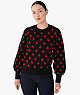 Apple Toss Jacquard Sweater, Black, ProductTile