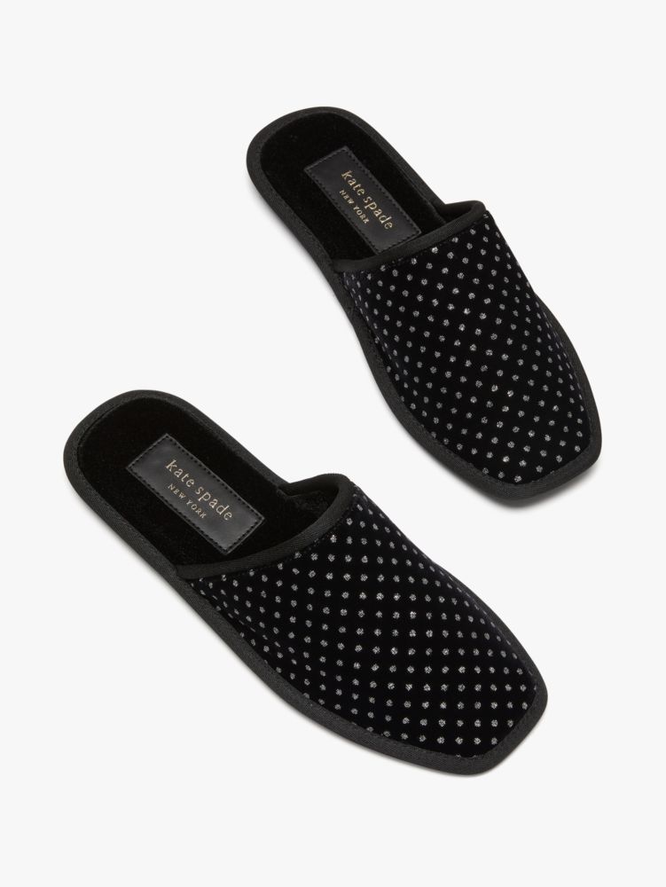 Dove Slippers, Black/Glitter, Product