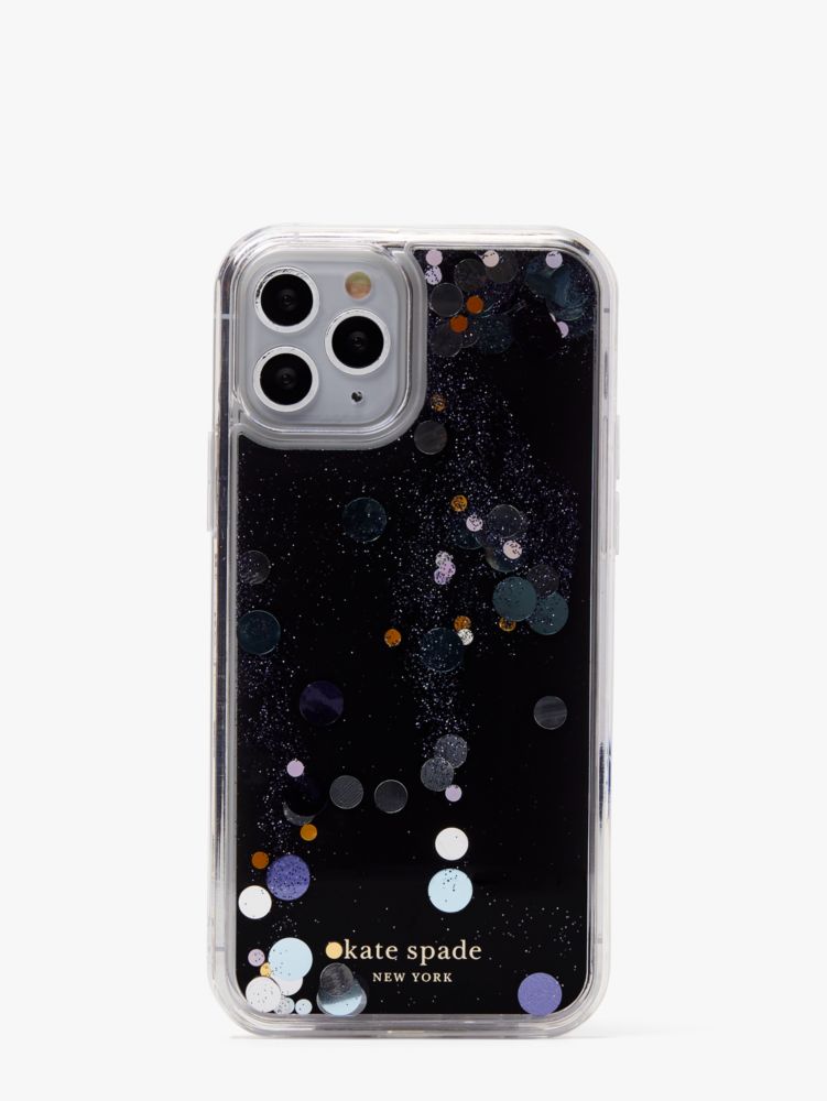 Liquid Glitter Confetti Iphone 12/12 Pro Case, Black Multi, Product