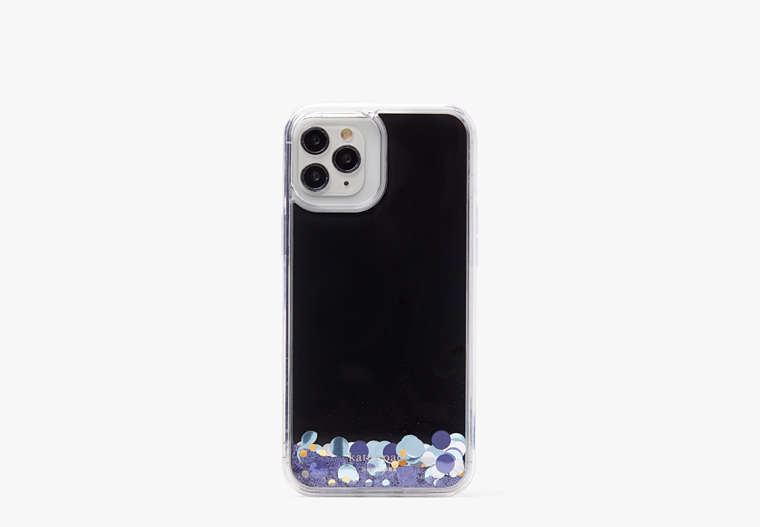 Liquid Glitter Confetti iPhone 12 Pro Max Case, Black Multi, Product image number 0