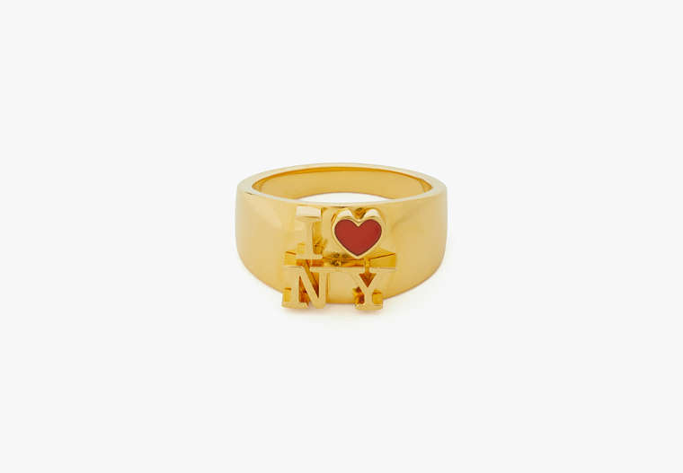 I Love NY X Kate Spade New York Ring, Gold, Product