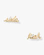 Say Yes Sidekick Studs, Clear/Gold, Product