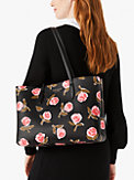 all day ditsy rose large tote, , s7productThumbnail