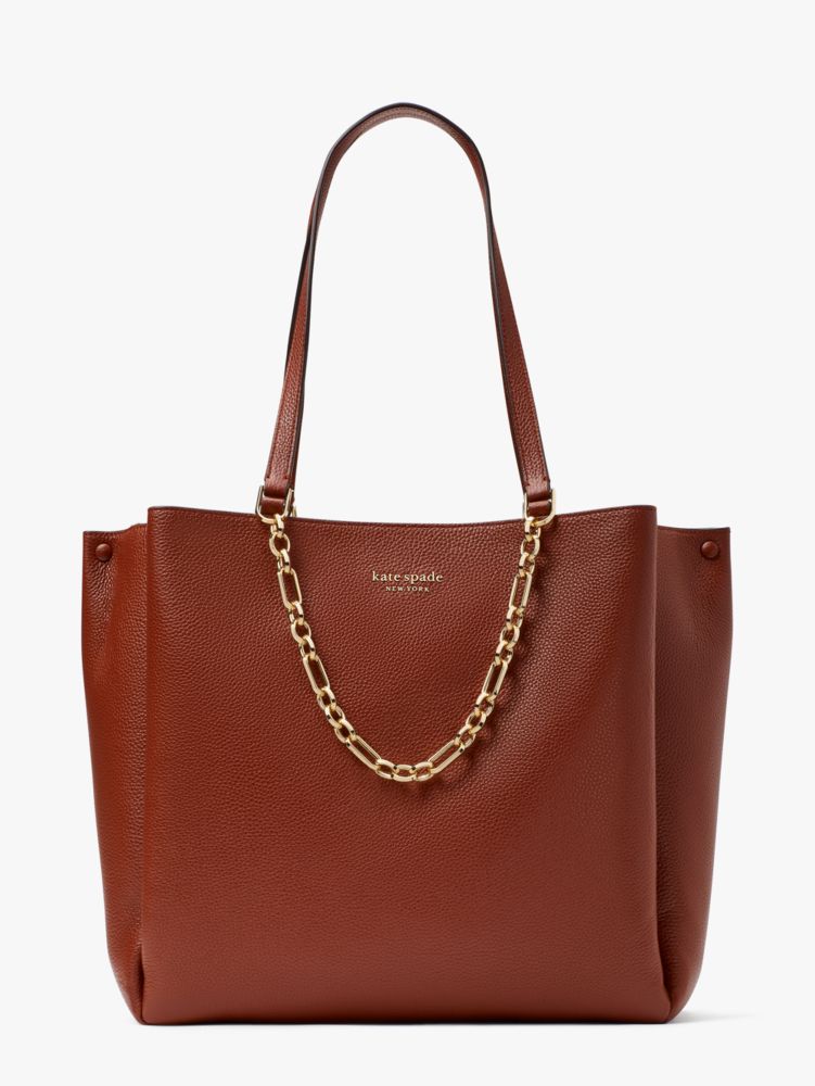 Carlyle Large Tote, Deep Umber, ProductTile