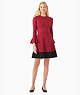 Colorblock Bell Sleeve Ponte Dress, Cranberry Cocktail, ProductTile