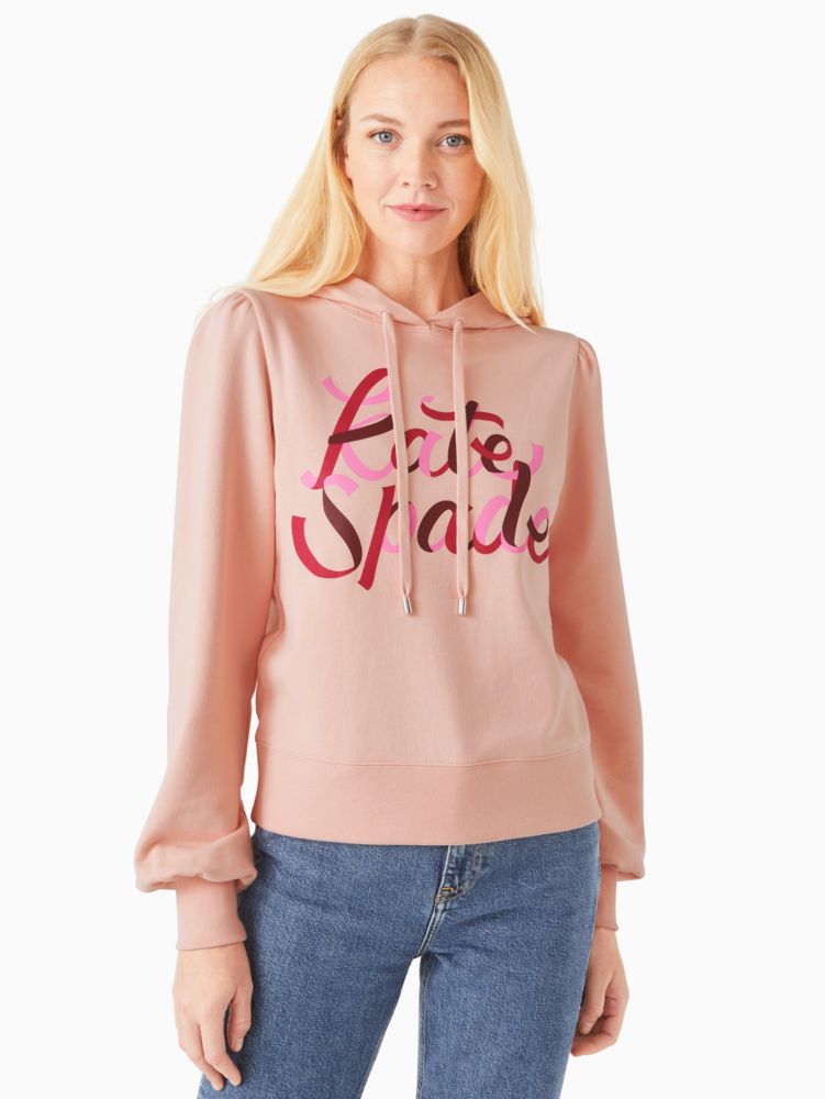 Women's pink ruby ribbon hoodie | Kate Spade New York UK