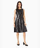 Sequin Fit-and-flare Dress, Black, ProductTile