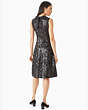 Sequin Fit-and-flare Dress, Black, Product
