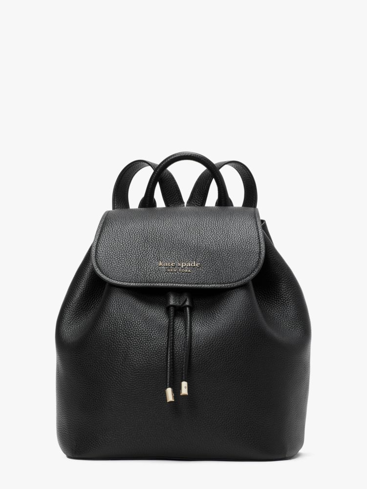 Total 77+ imagen black leather kate spade backpack