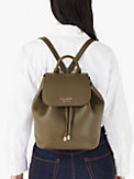 sinch pebbled leather medium flap backpack, , s7productThumbnail