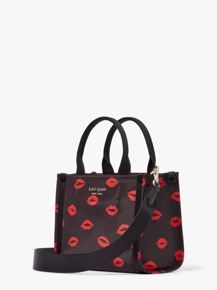 The Little Better Sam Kisses Mini Tote, Black Multi, Product