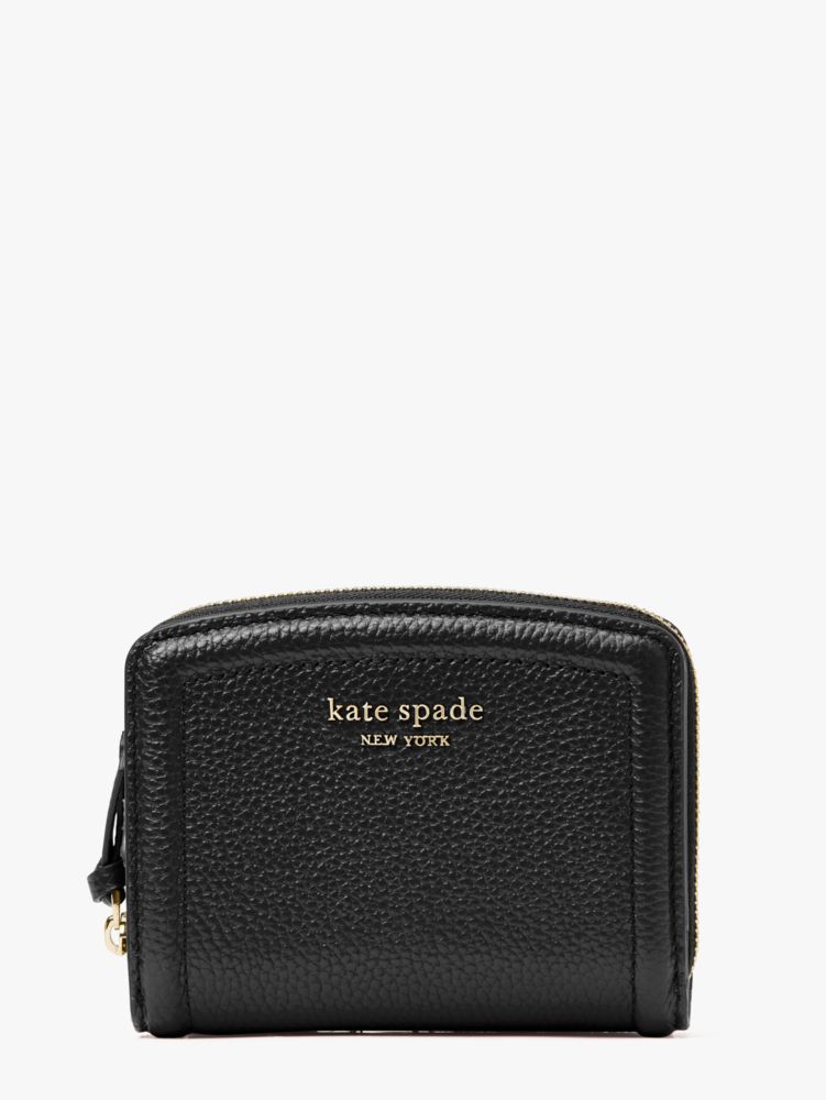 Kate Spade Knott Pebbled Leather Small Compact Wallet