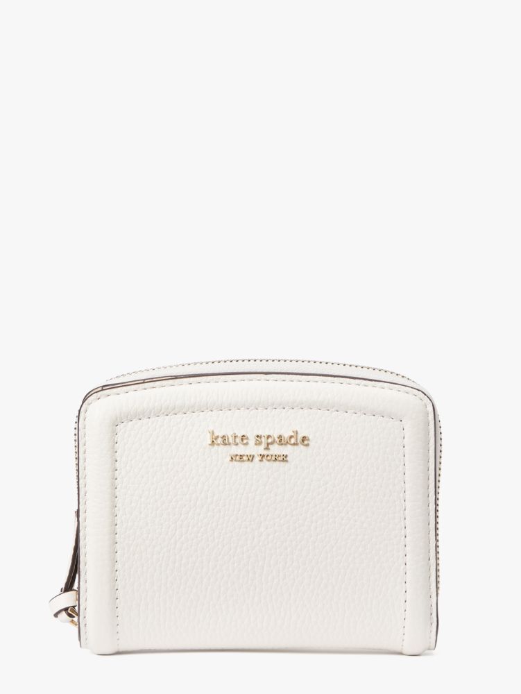 Kate Spade Knott Small Compact Wallet In Cream
