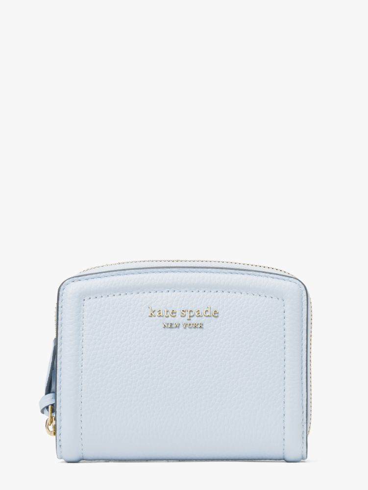Kate Spade Knott Small Compact Wallet In Watercolor Blue