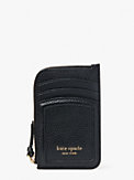 knott pebbled leather zip card holder, , s7productThumbnail
