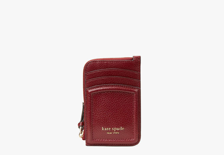 Knott Zip Cardholder, Autumnal Red, Product