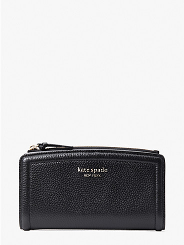 knott pebbled leather zip slim wallet, , rr_productgrid
