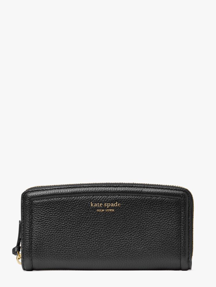 Kate Spade Knott Pebbled Leather Slim Continental Wallet